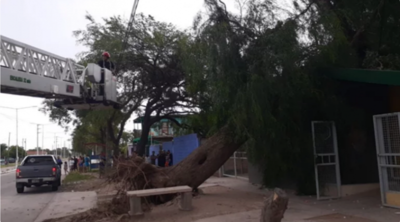 Temporal de lluvia, viento y granizo en San Luis