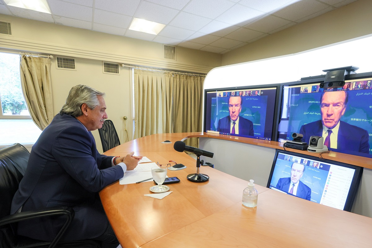 El Presidente dialogó con el titular del Banco Mundial, David Malpass