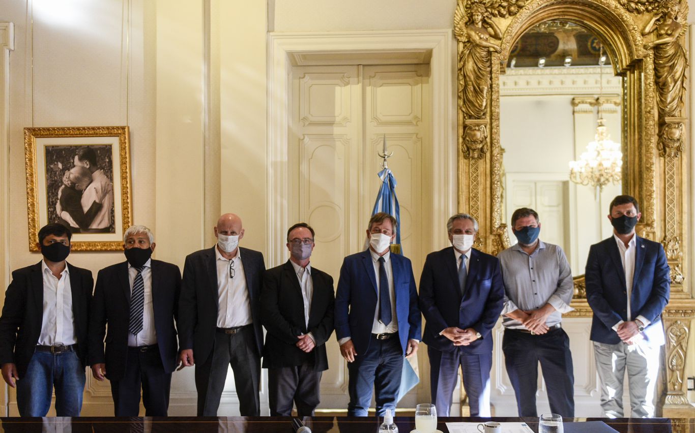 El Presidente recibió a los intendentes de la Comarca Andina