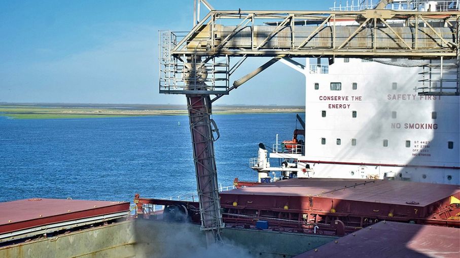 El transporte fluvial de cabotaje de granos cayó 24,5 %