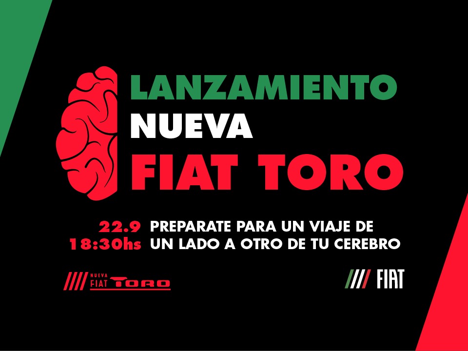 Presentación de la nueva Fiat Toro el próximo 22 de septiembre a las 18:30 hs