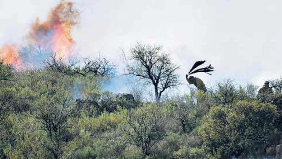 Aseguran que las condiciones meteorológicas "son alentadoras" para combatir el incendio en Río Negro