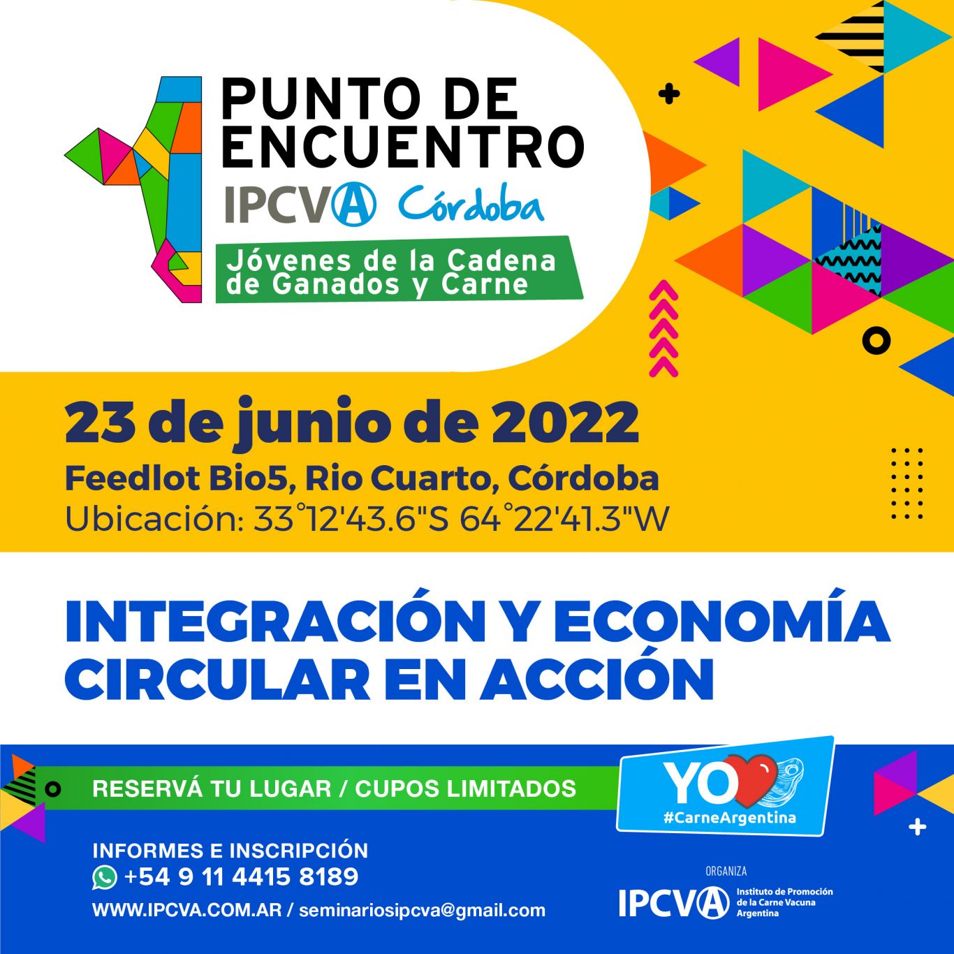  23 de junio: llega "Punto de Encuentro Córdoba" para los jóvenes de la cadena de la carne