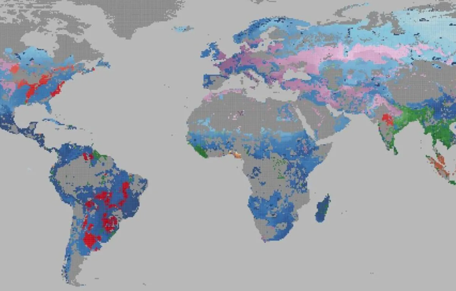 El mapa muestra el índice de prioridad de uso y conservación de la tierra para los principales productos agrícolas. POLITICA INVESTIGACIÓN Y TECNOLOGÍA HOANG ET AL. 2023