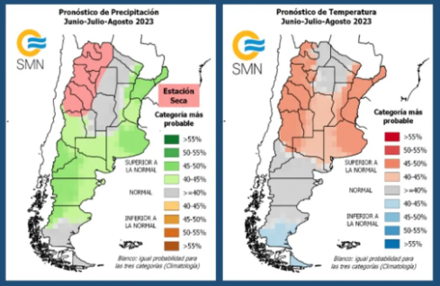 Pronóstico climático: Hacia un invierno con más lluvias y temperaturas más cálidas en Argentina
