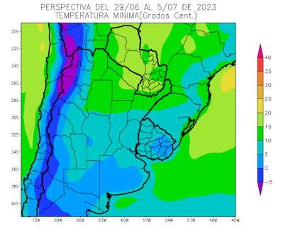 Pronostico del tiempo semanal: fluctuaciones térmicas y precipitaciones variables