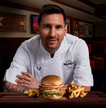 Lionel Messi colabora con Hard Rock International para crear su propio sándwich de pollo
