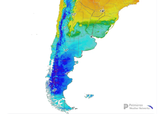 Pronóstico del tiempo para las vacaciones de invierno: ¡la segunda quincena de julio arranca muy fría en Argentina!