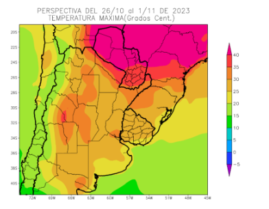 Perspectivas Agroclimticas Semanales del 26 de octubre al 1 de noviembre 2023