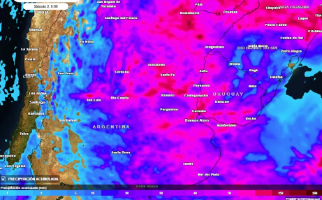 Precipitaciones acumuladas durante esta semana hábil, según estimaciones del modelo ECMWF.