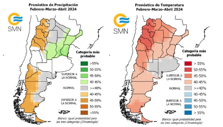 Calor persistente y dudas sobre precipitaciones: Pronóstico climático hasta Abril