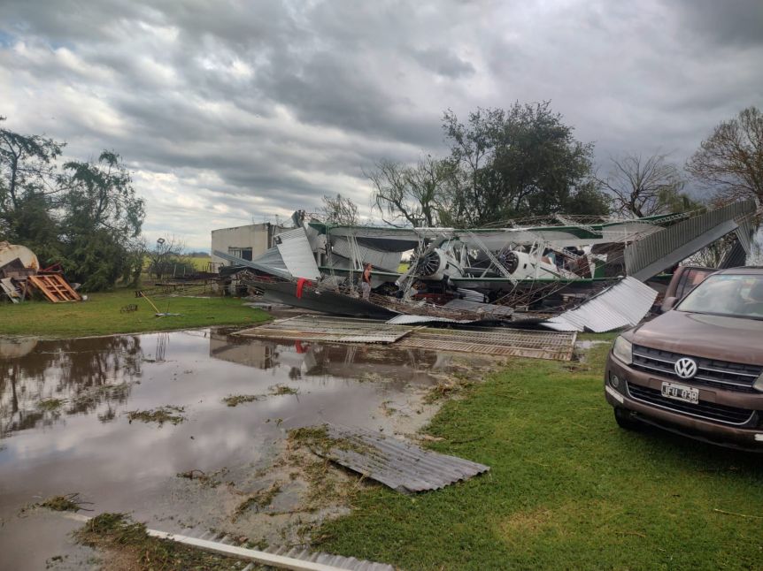 Cuantiosos daños materiales causó un tornado la parte oeste y norte de la ciudad de 9 de Julio
