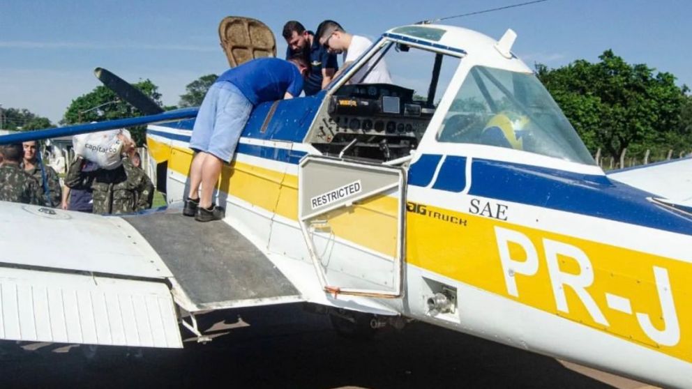 La aviacin agrcola uruguaya y argentina donan combustible para los damnificados de Brasil