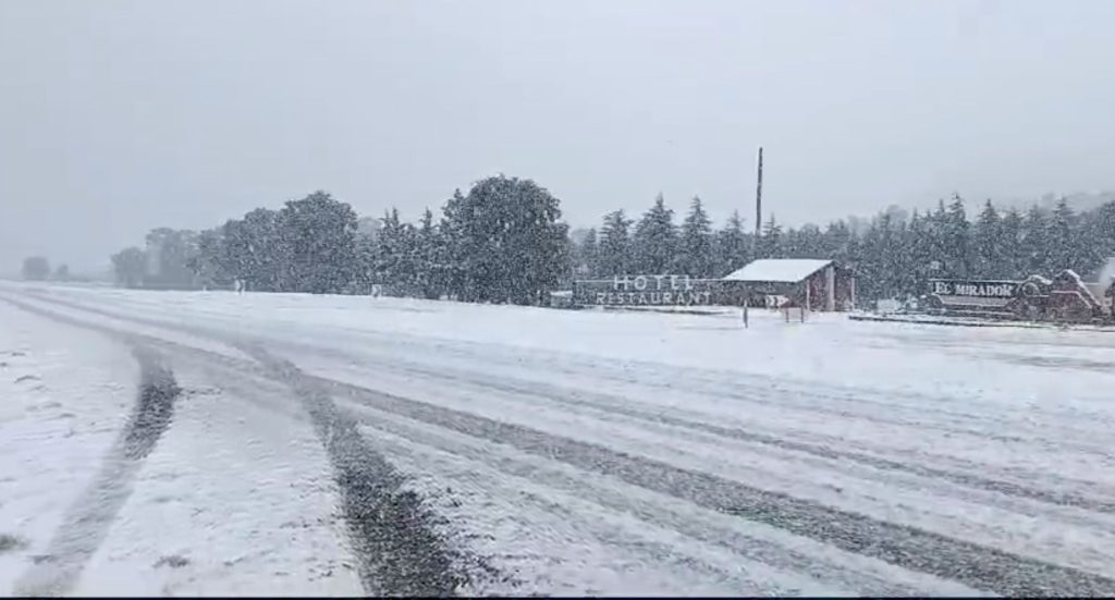 La ciclogénesis trajo la nieve a Sierra de la Ventana, Tornquist y Bahía Blanca