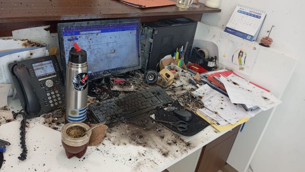 As qued la oficina donde explot el paquete sospechoso enviado a Pino 