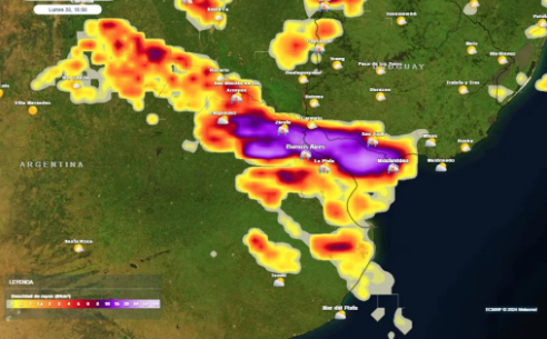 Calor en retirada, fuertes tormentas graniceras pero escasas precipitaciones
