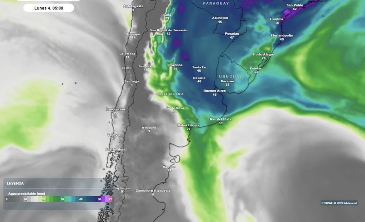 Alerta por fuertes tormentas y viento zonda en el centro y Norte de Argentina para el Inicio de Semana