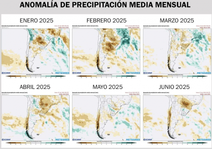 Clima 2025: Proyecciones de temperaturas y lluvias en Argentina, mes a mes