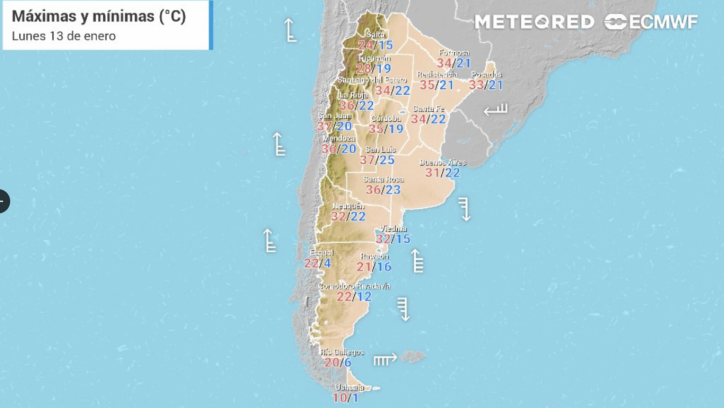 La ola de calor golpea al centro y norte de Argentina: estas serán las regiones más sofocantes de la semana