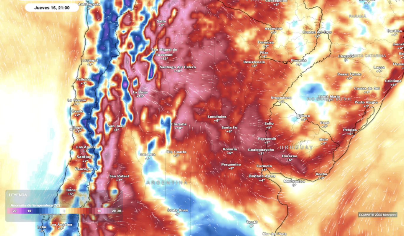 Alerta roja: el pico máximo de la ola de calor afecta al centro y norte de Argentina
