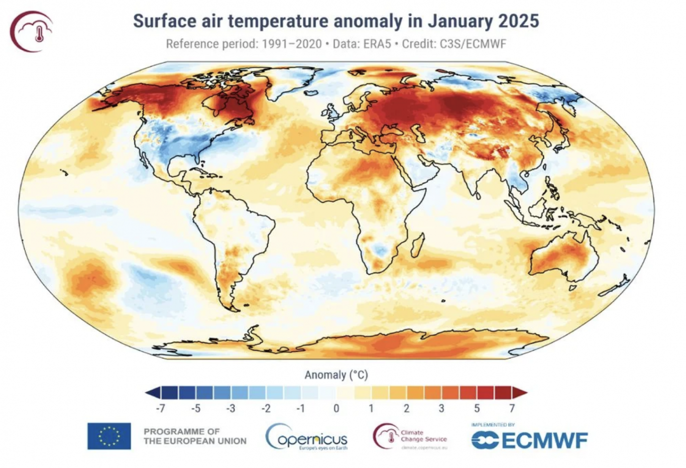 Enero de 2025 fue el más caluroso de la historia, pese a La Niña