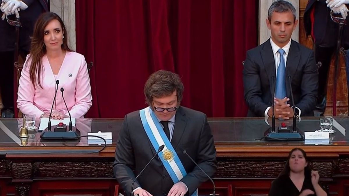 Milei promete eliminar las retenciones en su discurso inaugural ante el Congreso