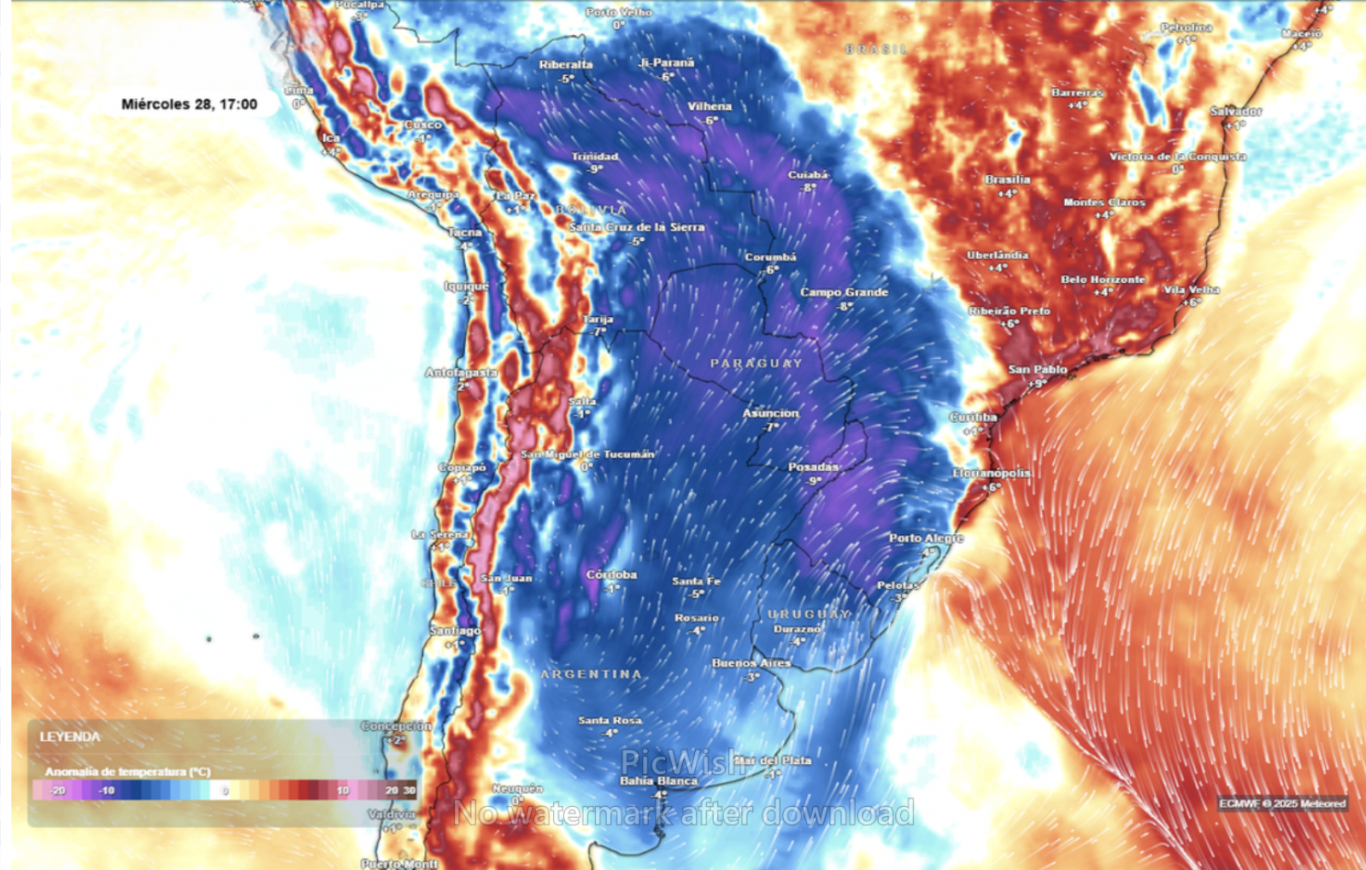 Se adelantó el invierno: ola polar en Argentina y heladas generalizadas en zonas productivas