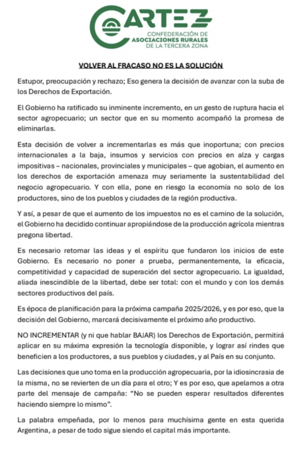 Retenciones: El campo estalla y exige al gobierno que cumpla su promesa