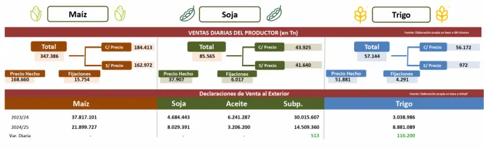 Comercialización de Granos: Caída de volúmenes y cambios contractuales en la campaña 2024/25