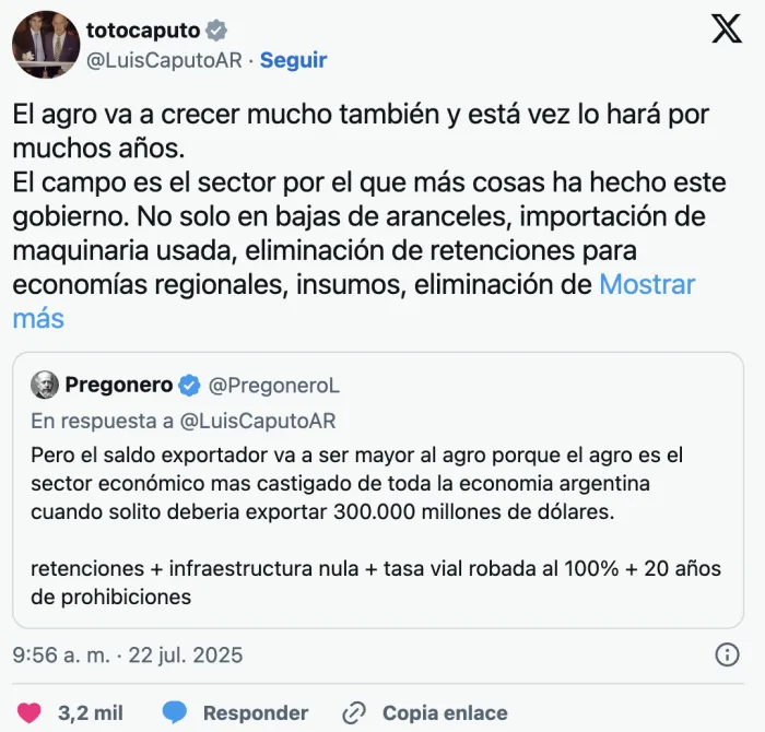 Retenciones y enojo rural: el límite de la paciencia en el campo argentino