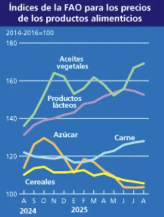 Precios de Alimentos: FAO alerta por máximo global en más de dos años