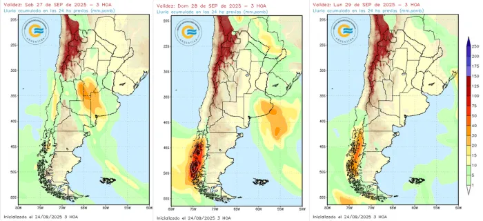 Finde con tormentas fuertes en la región central y ciclogénesis en Buenos Aires: cómo seguirá el tiempo