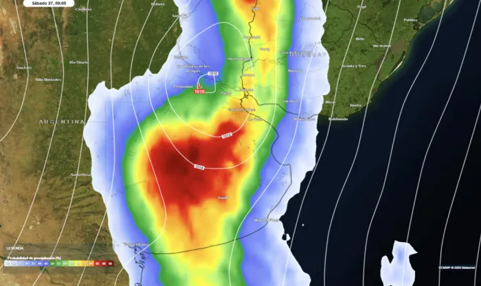 Una rápida ciclogénesis afectará este fin de semana a Buenos Aires. 