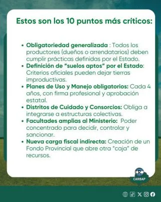Ley de Suelos en debate: productores alertan por un avance sobre la propiedad privada en Buenos Aires